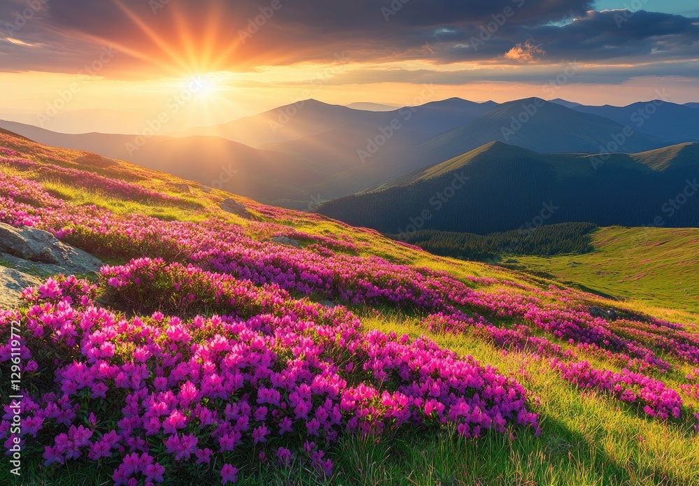Mountaintop Rhododendron Bloom at Sunset (2) Mountaintop Rhododendron Bloom at Sunset (2)