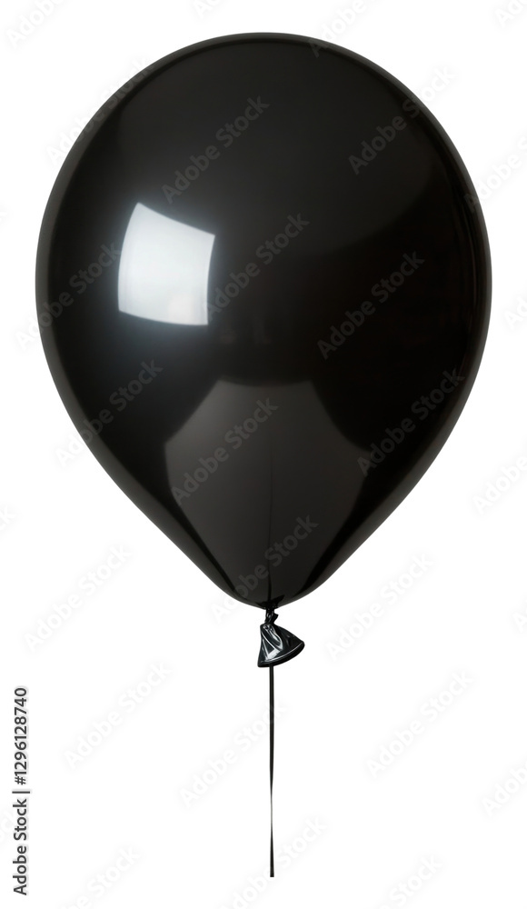 Obraz premium PNG Black balloon gray minimalist decoration.