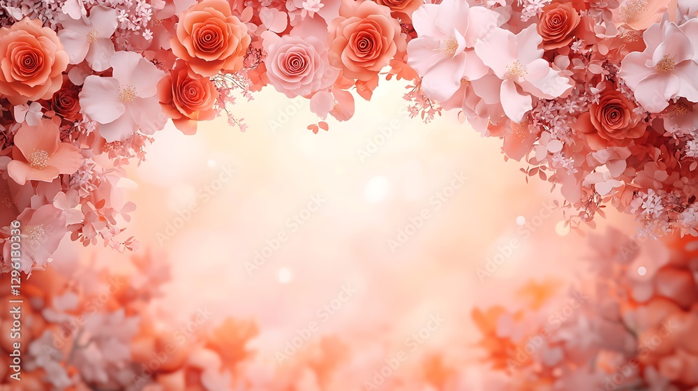 custom made wallpaper toronto digitalFloral heart archway garden background image nature soft light flower and flora beauty