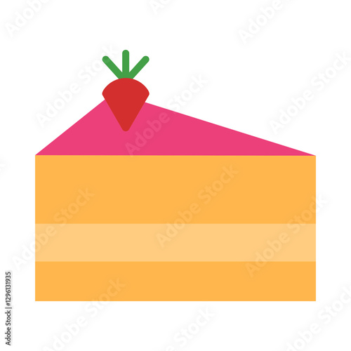 Cheesecake flat icon