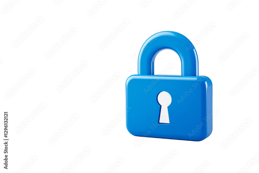digital lock icon, cyber security symbol, holographic effect, metallic and blue, isolated on white background png cut digital lock icon, cyber security symbol, holographic effect, metallic and blue, isolated on white background png cut