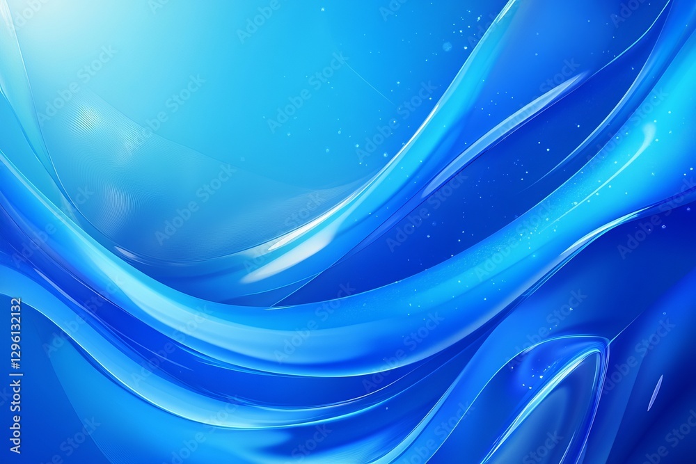 Obraz premium Abstract Blue Liquid Swirls Dynamic Flowing Design Modern Digital Art Background Elegant Shiny Gradient Texture Smooth Waves Fluid Motion Artistic 