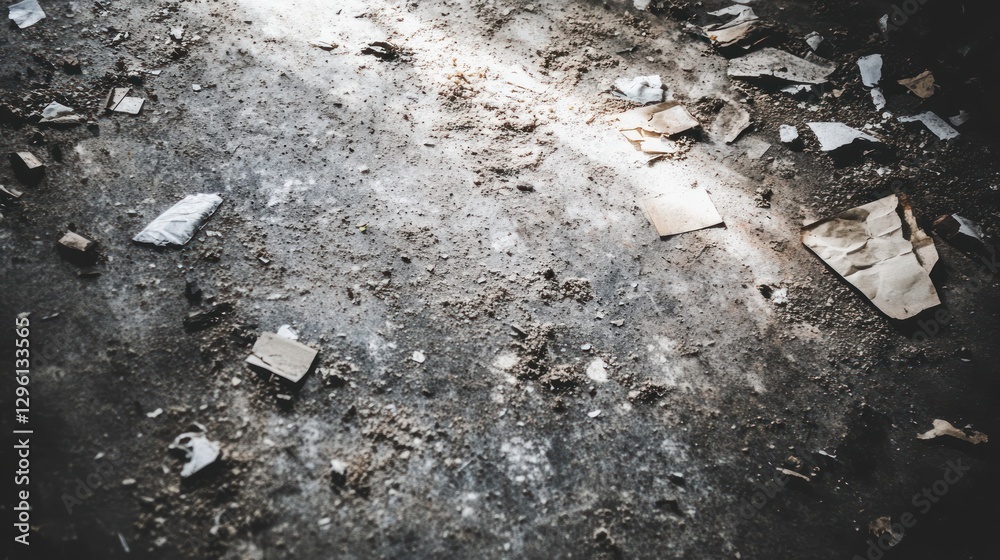 Fototapeta premium Dust and Debris: A Glimpse into Forgotten Spaces