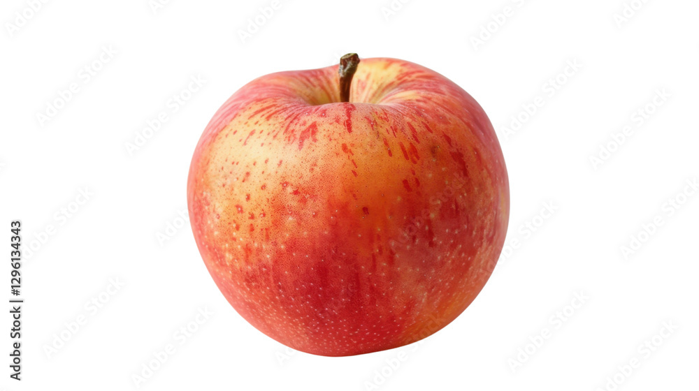Fresh red apple isolated on transparent background with stem Fresh red apple isolated on transparent background with stem