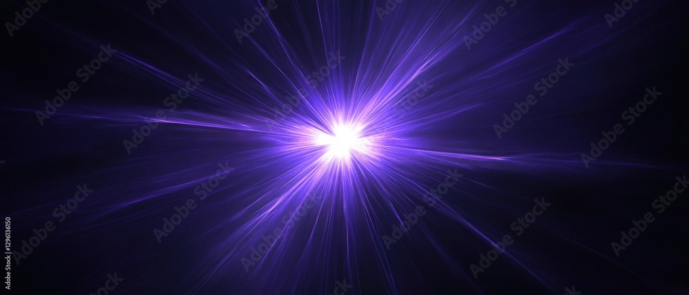 Abstract purple light burst with radiating energy beams on dark background Concept of cosmic explosion, futuristic technology, and vibrant power Abstract purple light burst with radiating energy beams on dark background Concept of cosmic explosion, futuristic technology, and vibrant power