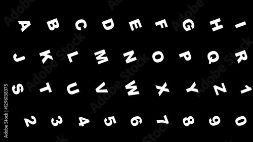 Alphabet analog clock video animation