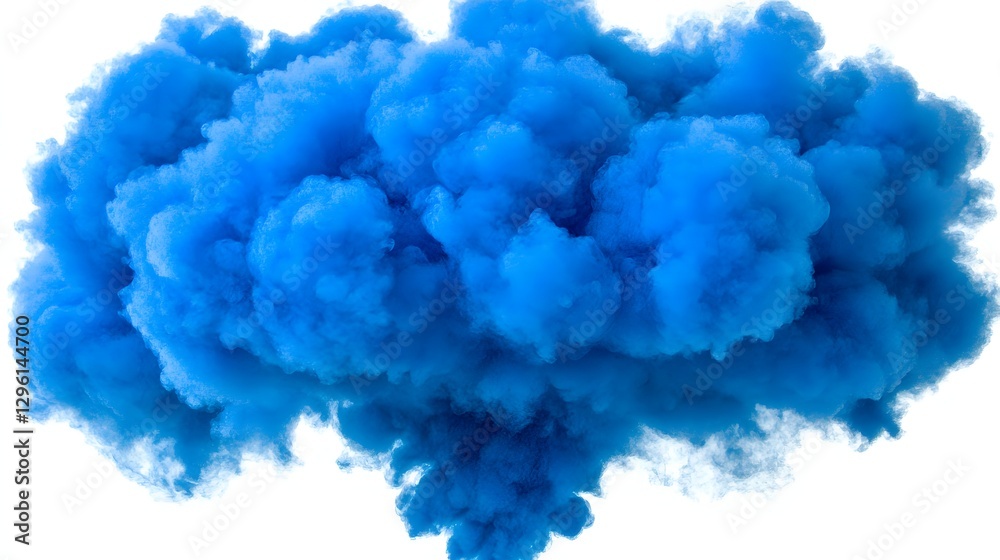 Vibrant Blue Smoke Cloud Creating Abstract Artful Composition with Fluffy Textures and Fluid Motion Vibrant Blue Smoke Cloud Creating Abstract Artful Composition with Fluffy Textures and Fluid Motion