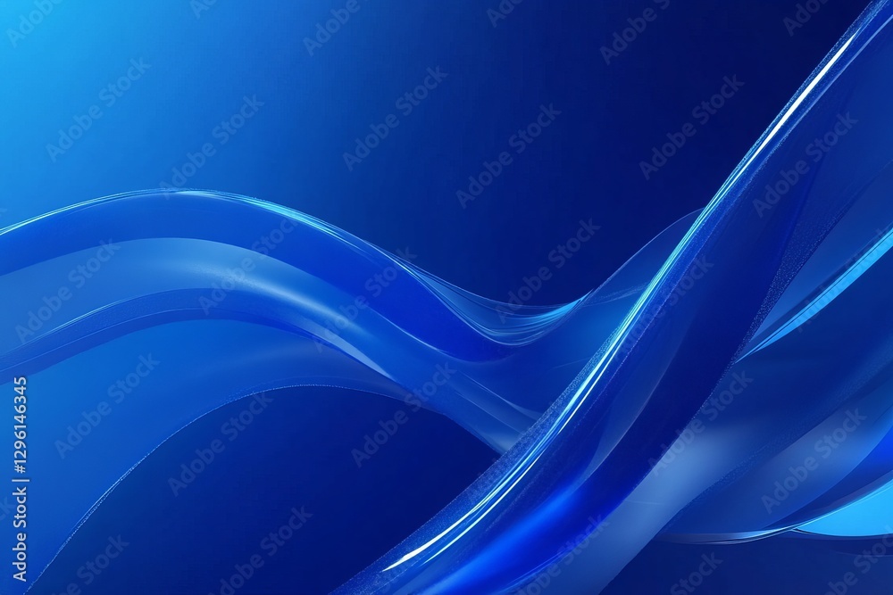 Obraz premium Abstract Blue Liquid Wave Background Design Modern Elegant Smooth Flowing Dynamic Digital Art Illustration Graphic Design Template for Website Banner 
