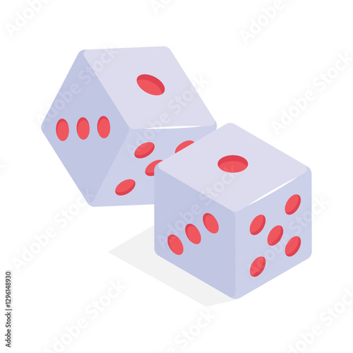 Take a look at this amazing icon of dice in isometric style