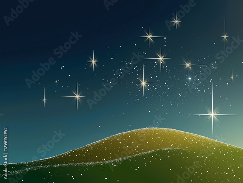 Lively cartoon background filled with stars photo