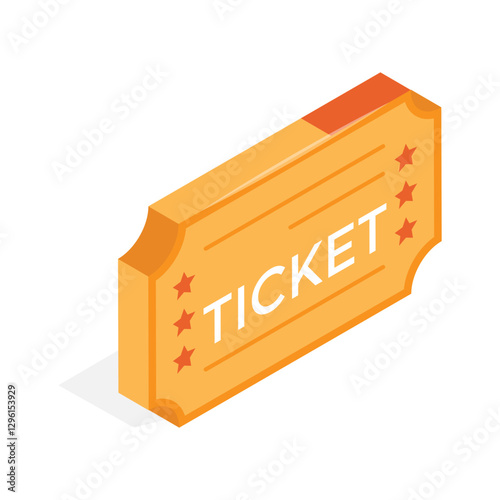 Take a look at this amazing icon of ticket in modern design style