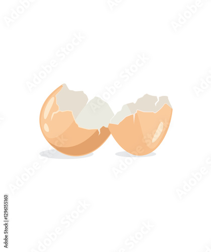 brown broken chicken egg shell