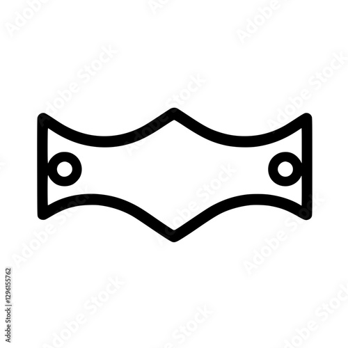 Minimalist vector illustration of a fencing mask, representing the sport of fencing, protection, and competition.