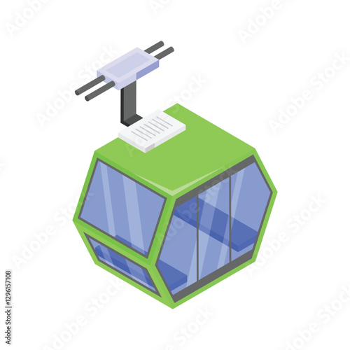Take a look at this amazing icon of cable car in modern design style d