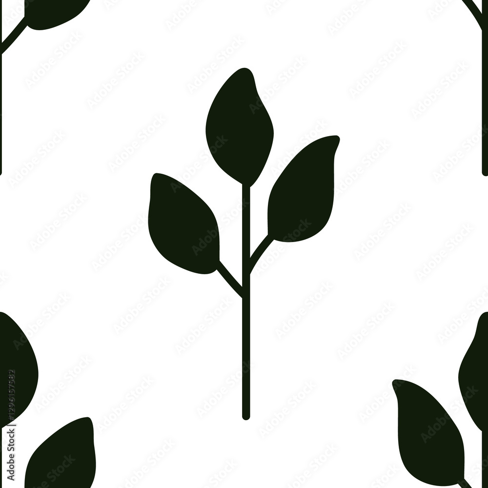 A seamless pattern with big leaves A seamless pattern with big leaves