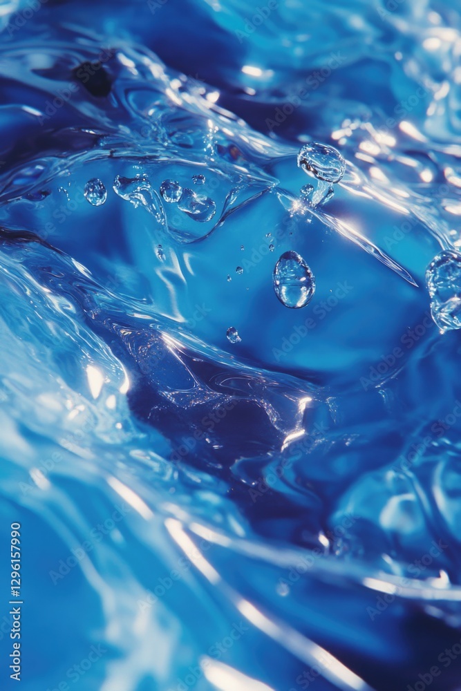 Blue water with sea foam on surface. Blue water with sea foam on surface.