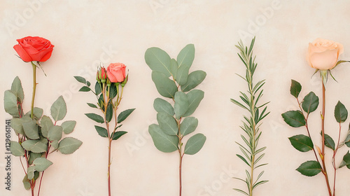 Vintage floral background with poppies 