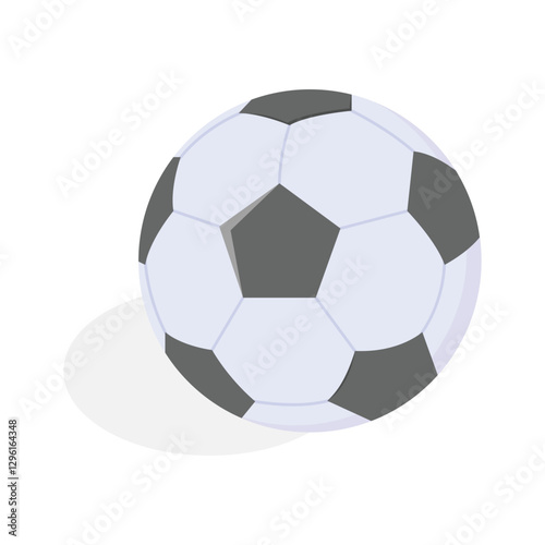 A simple, stylized illustration of a soccer ball.