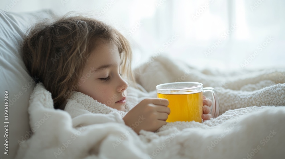 Rare illness patient relaxing with a warm cup of herbal tea and a blanket. Featuring comfort and tranquility Rare illness patient relaxing with a warm cup of herbal tea and a blanket. Featuring comfort and tranquility