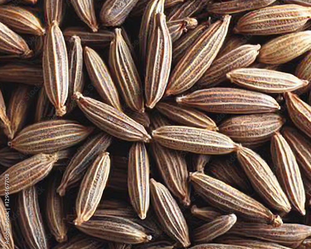Cumin seeds close-up, spice background, cooking Cumin seeds close-up, spice background, cooking