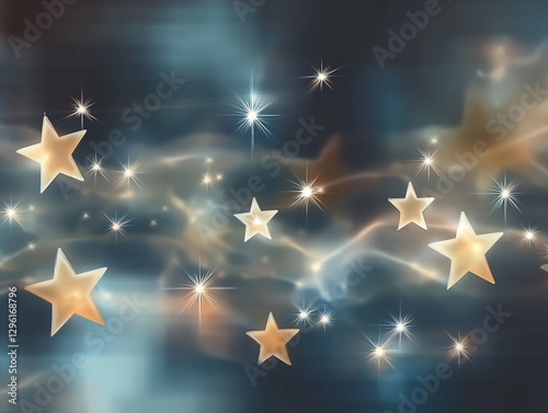 Magical starry cartoon background