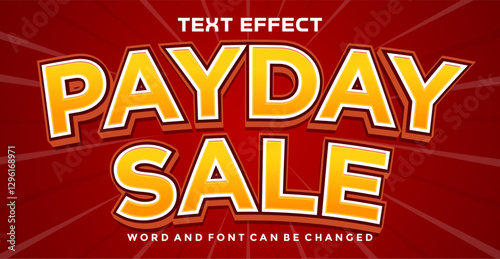 Payday sale editable text effect