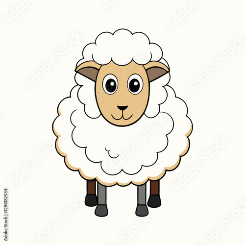 vector illustration of sheep