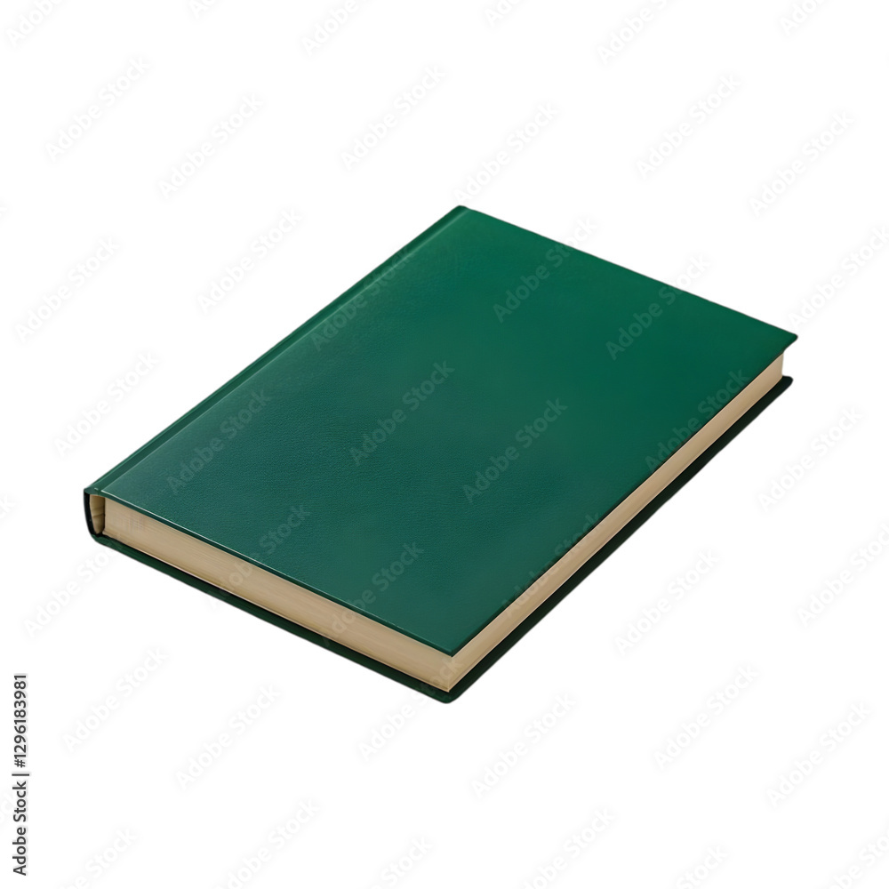 Blank green book on transparent background Blank green book on transparent background