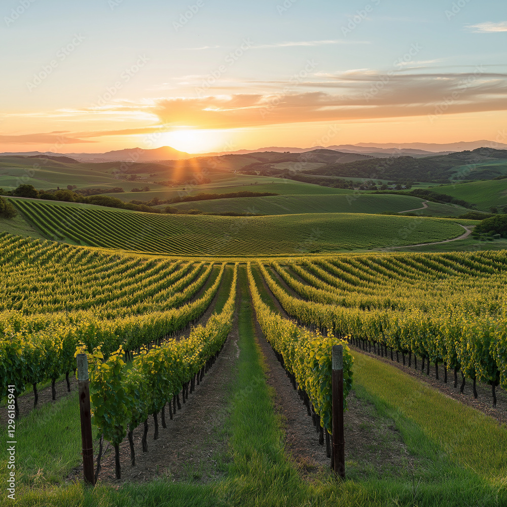 custom made wallpaper toronto digitalVineyard at sunset
