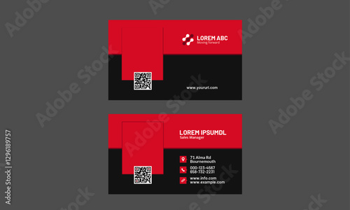 Business Card Design, Professional Minimalist Business Card Template.