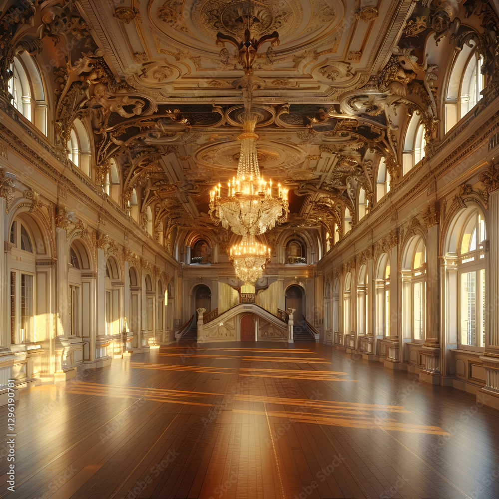Fototapeta premium Timeless Grandeur: A Seemingly Endless Exhibit of Historical Beauty in One Spectacular Venue