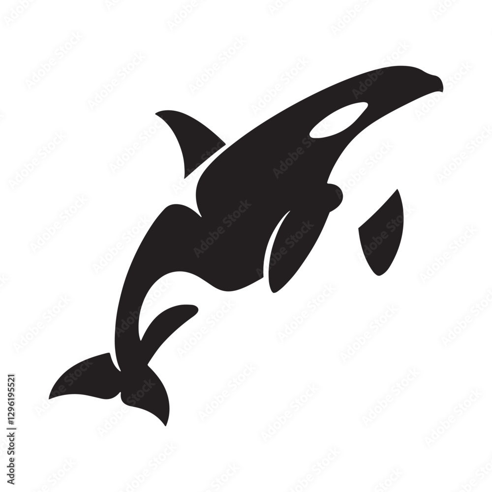 Hunting Orca silhouette, a calculated deep-sea predator - Orca illustration - Minimalist Orca vector - Fish silhouette
Hunting Orca silhouette, a calculated deep-sea predator - Orca illustration - Minimalist Orca vector - Fish silhouette
