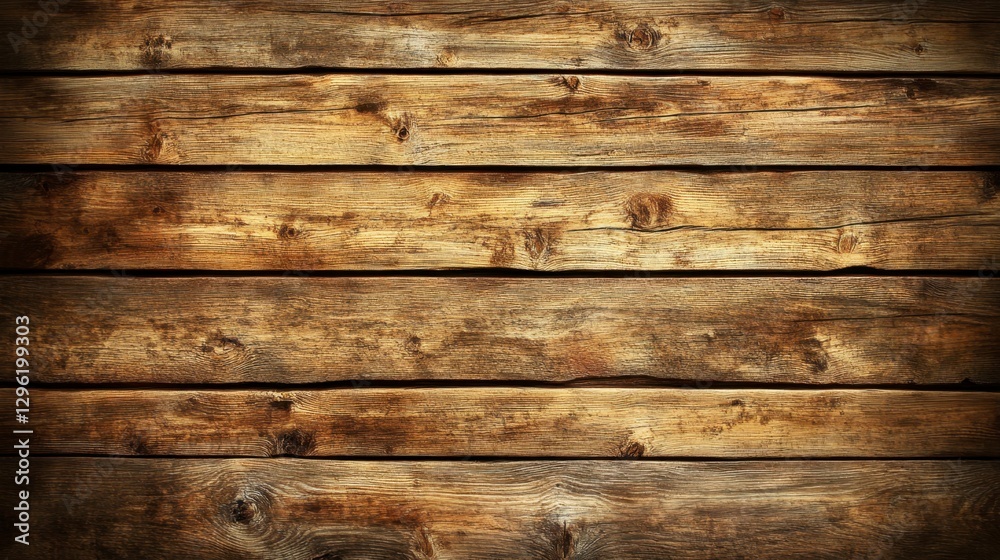 Fototapeta premium Rustic Wooden Planks Background with Natural Texture and Grain