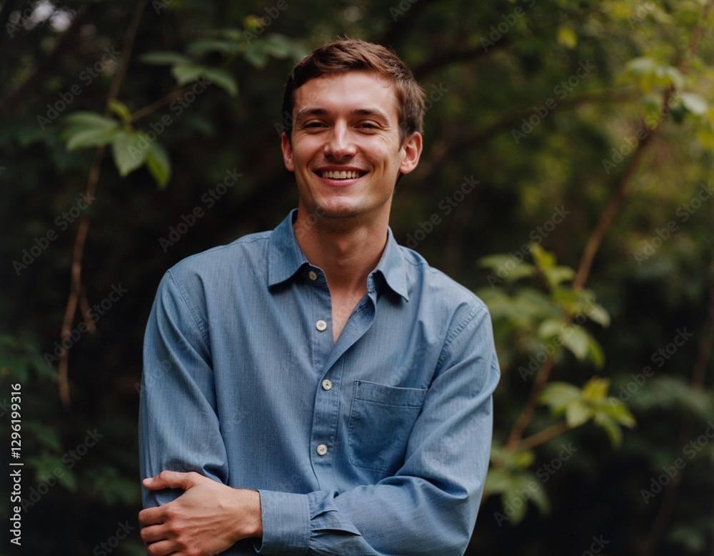 young handsome hicpanic man laughing happily with arms crossed, with a relaxed, positive and satisfied pose