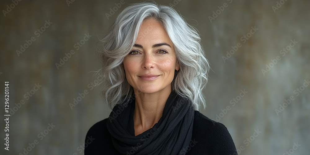 Fototapeta premium portrait of an woman on a studio background
