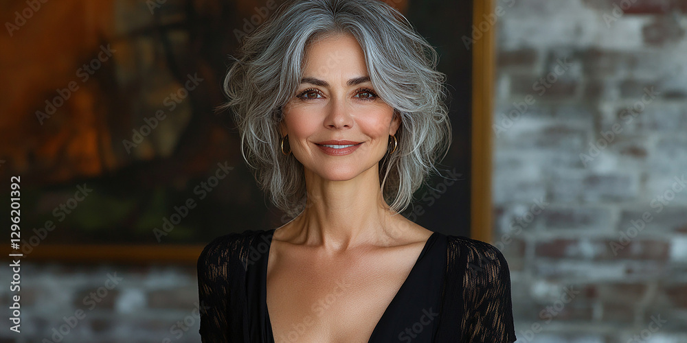 Obraz premium portrait of an woman on a studio background