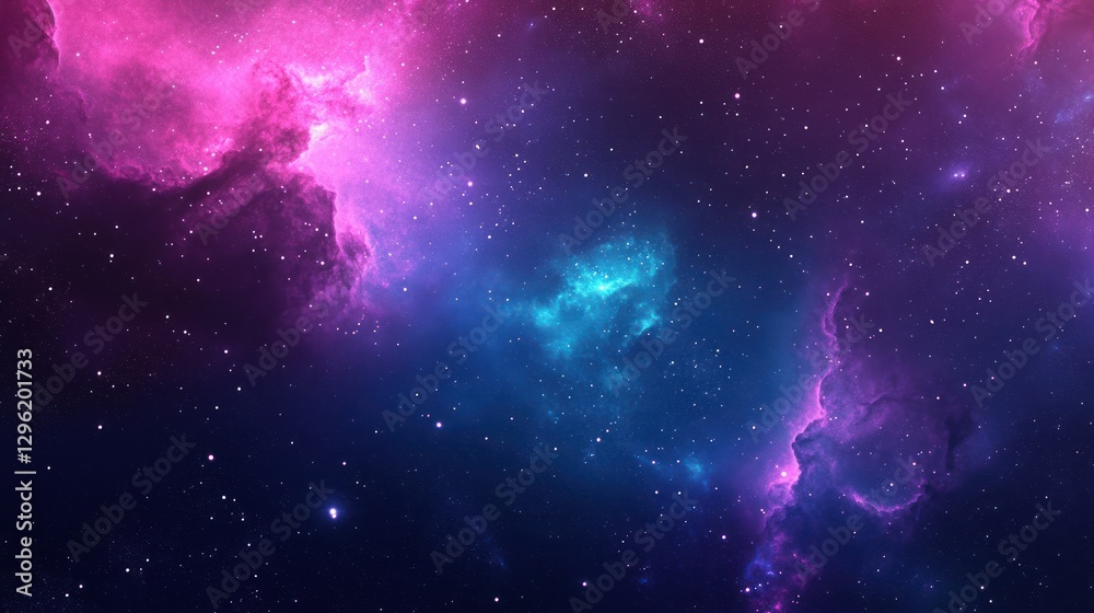 Fototapeta premium Nebulae in deep space; colorful cosmic clouds; vast universe