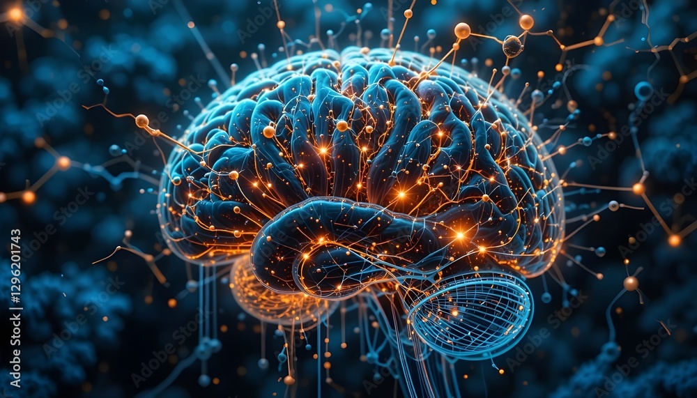 Fototapeta premium Human brain chemistry 