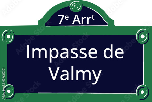 7e Arrt, Elegant Parisian Street Sign