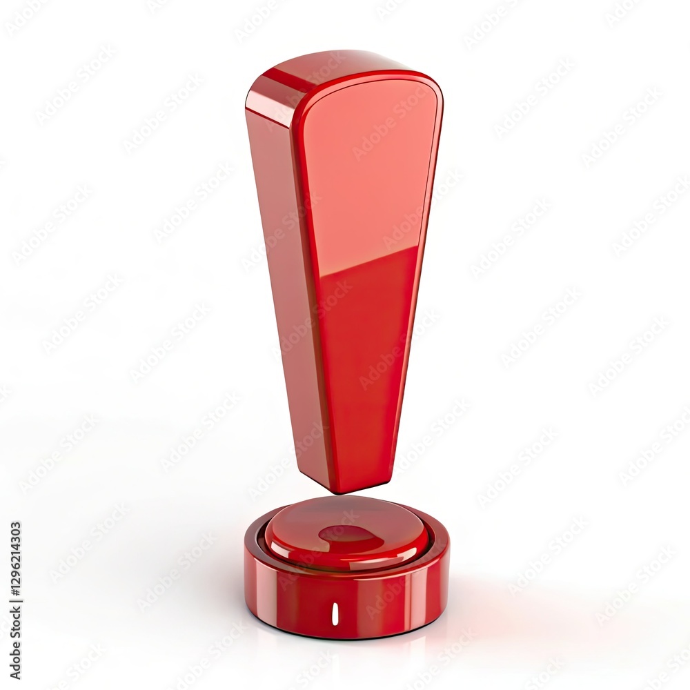 red exclamation mark on white background red exclamation mark on white background