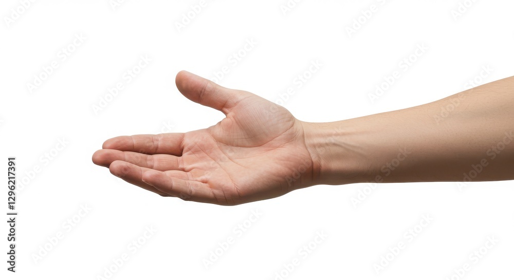 Human hand, extended palm, fingers spread, skin texture, realistic anatomy, white background, studio lighting, high detail, 8k resolution, photorealistic Human hand, extended palm, fingers spread, skin texture, realistic anatomy, white background, studio lighting, high detail, 8k resolution, photorealistic