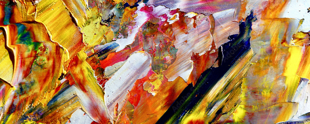 Fototapeta premium Abstract art background . Hand painting artwork on canvas .