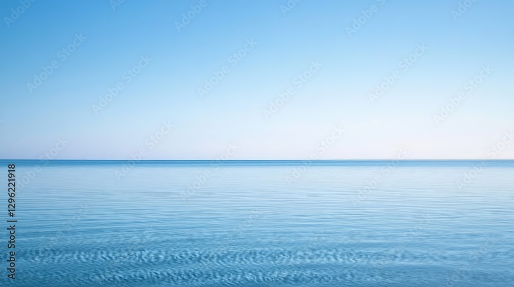 Obraz premium A clear light blue sky stretching endlessly, evoking a sense of calm and tranquility.