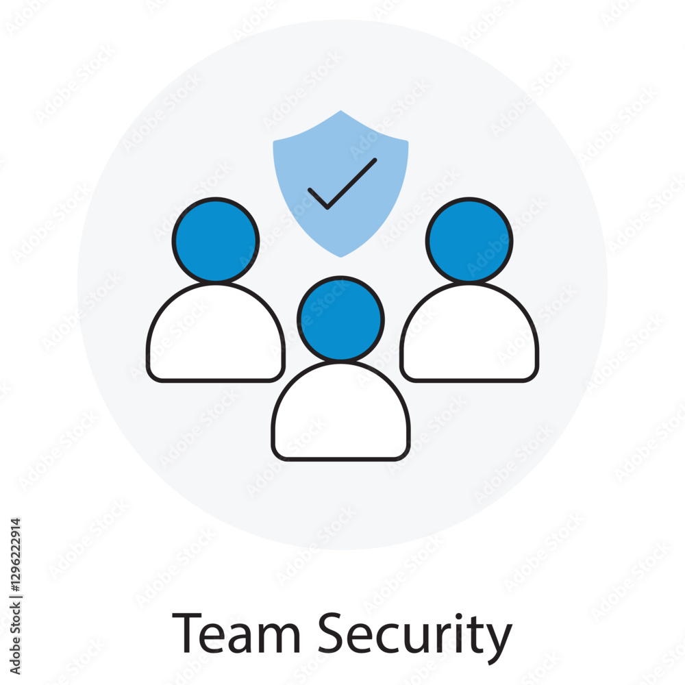 Team Security icon, Data Protection, Cybersecurity Task Force, vector Team Security icon, Data Protection, Cybersecurity Task Force, vector