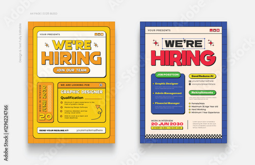 We are hiring job vacancy flyer poster template