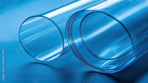 A detailed close-up of a flexible plastic sheet with smooth edges, illustrating its bendability and ease of manipulation.