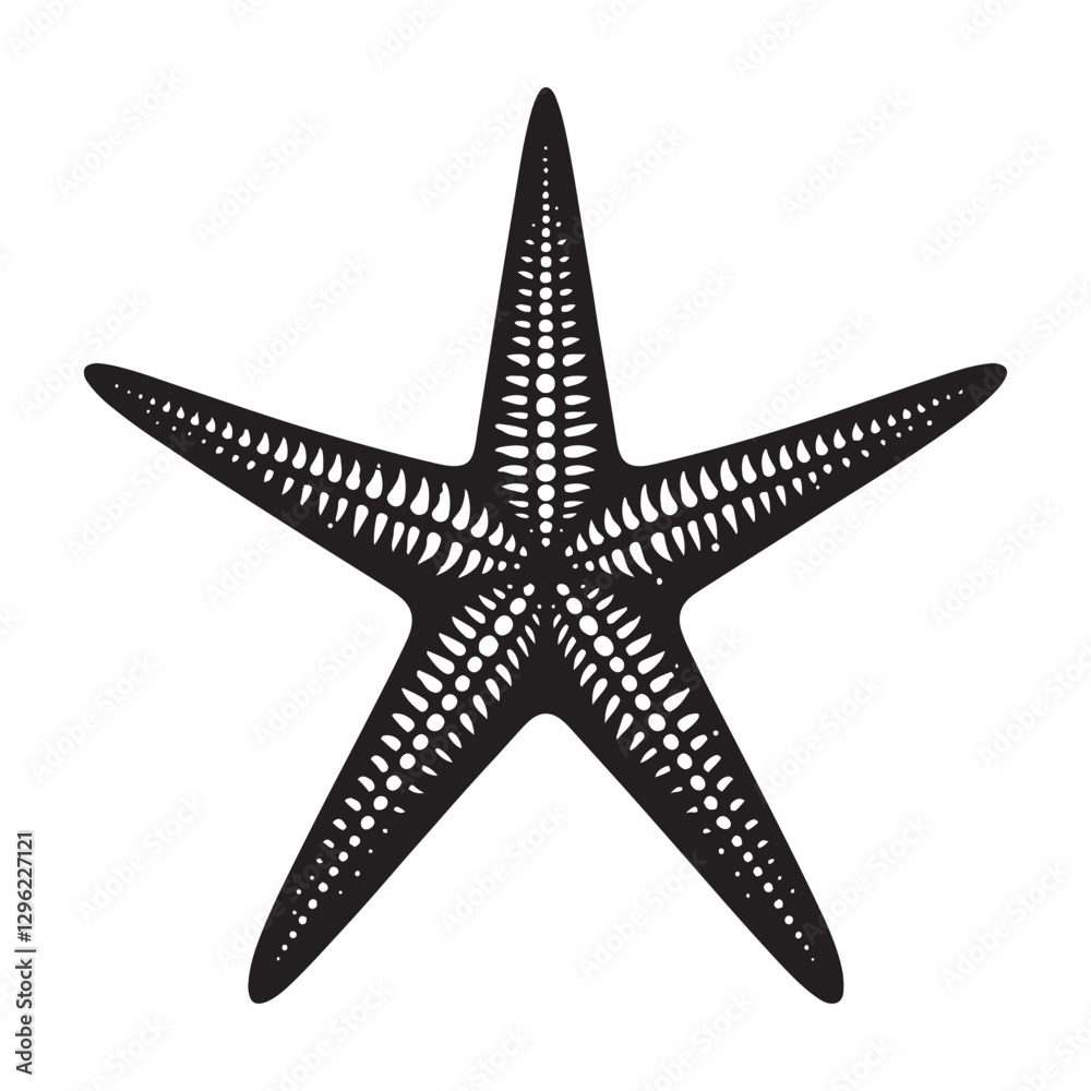Deep-sea Starfish silhouette, a glimpse of the ocean’s hidden world - Starfish illustration - Minimalist Starfish vector - Fish silhouette
Deep-sea Starfish silhouette, a glimpse of the ocean’s hidden world - Starfish illustration - Minimalist Starfish vector - Fish silhouette