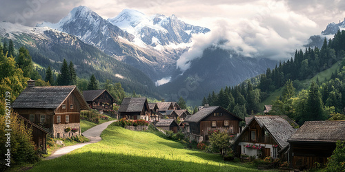 Austrian Mountain Vista
 photo