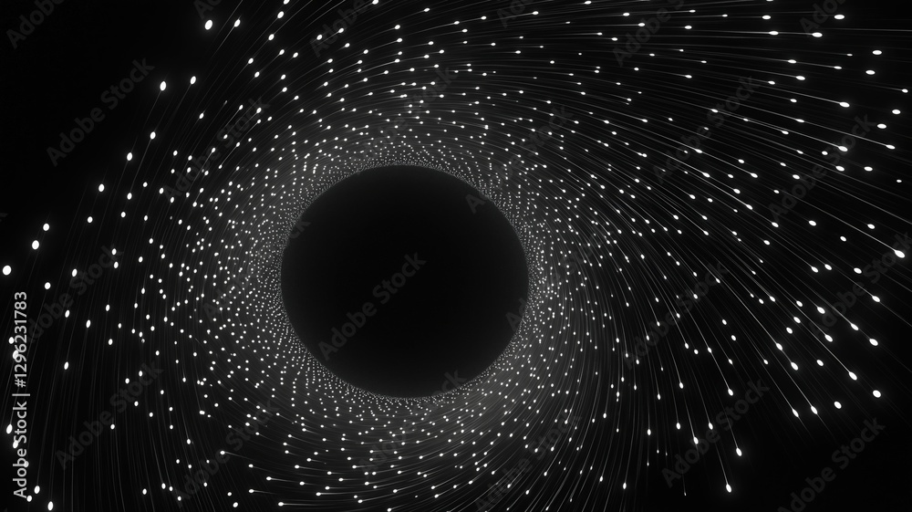 Obraz premium White lights in the shape of stars in the space