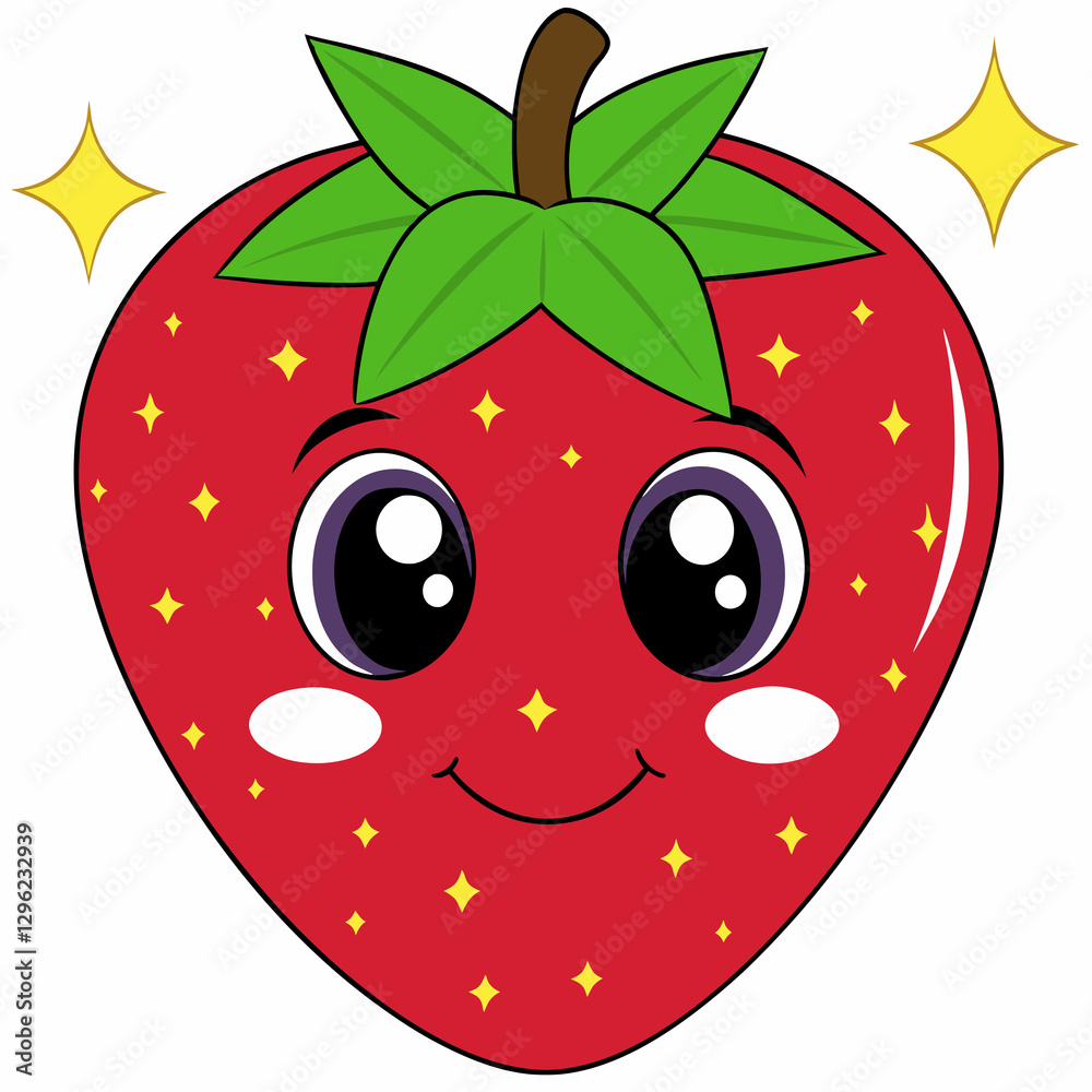 Obraz premium vector illustration of a strawberry